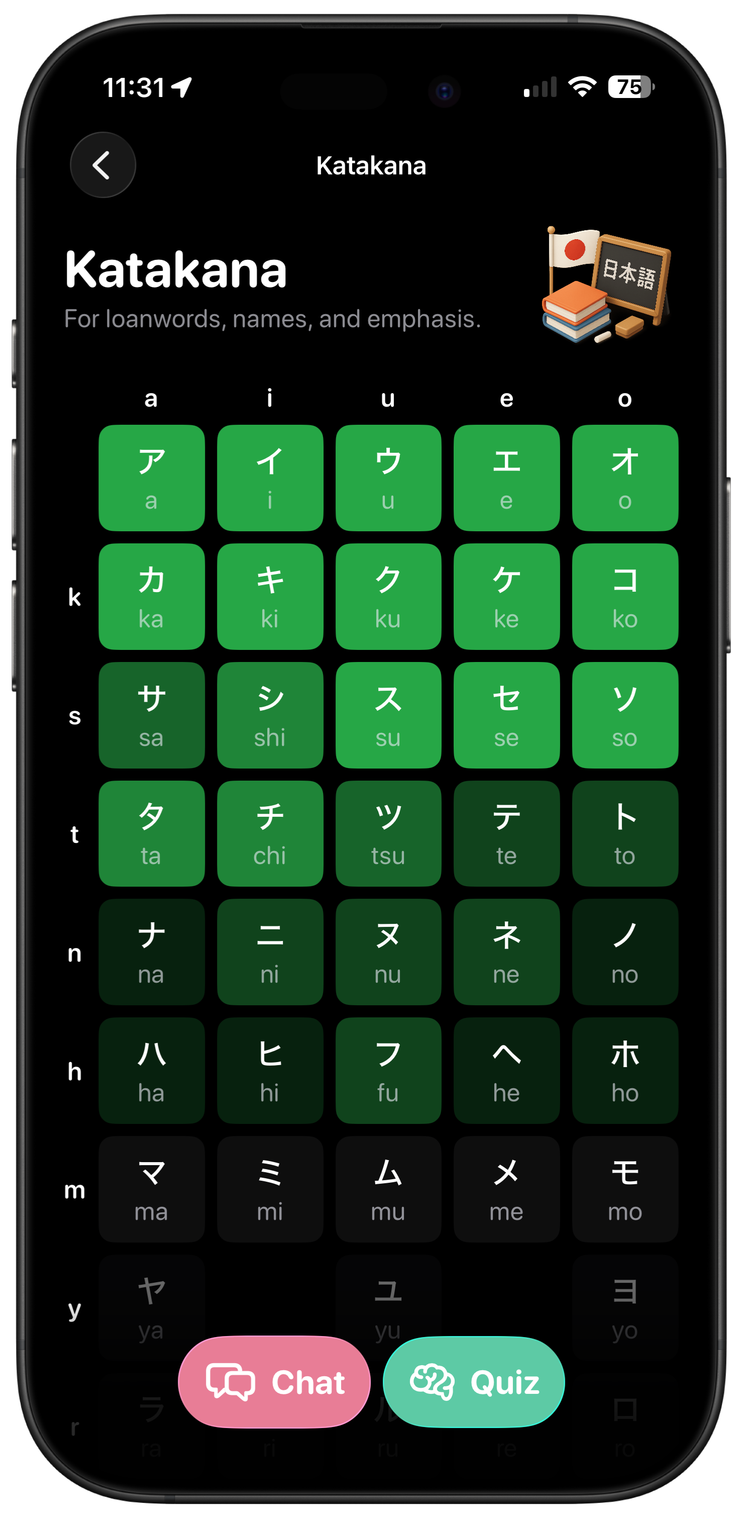 Chatto progress screen screenshot